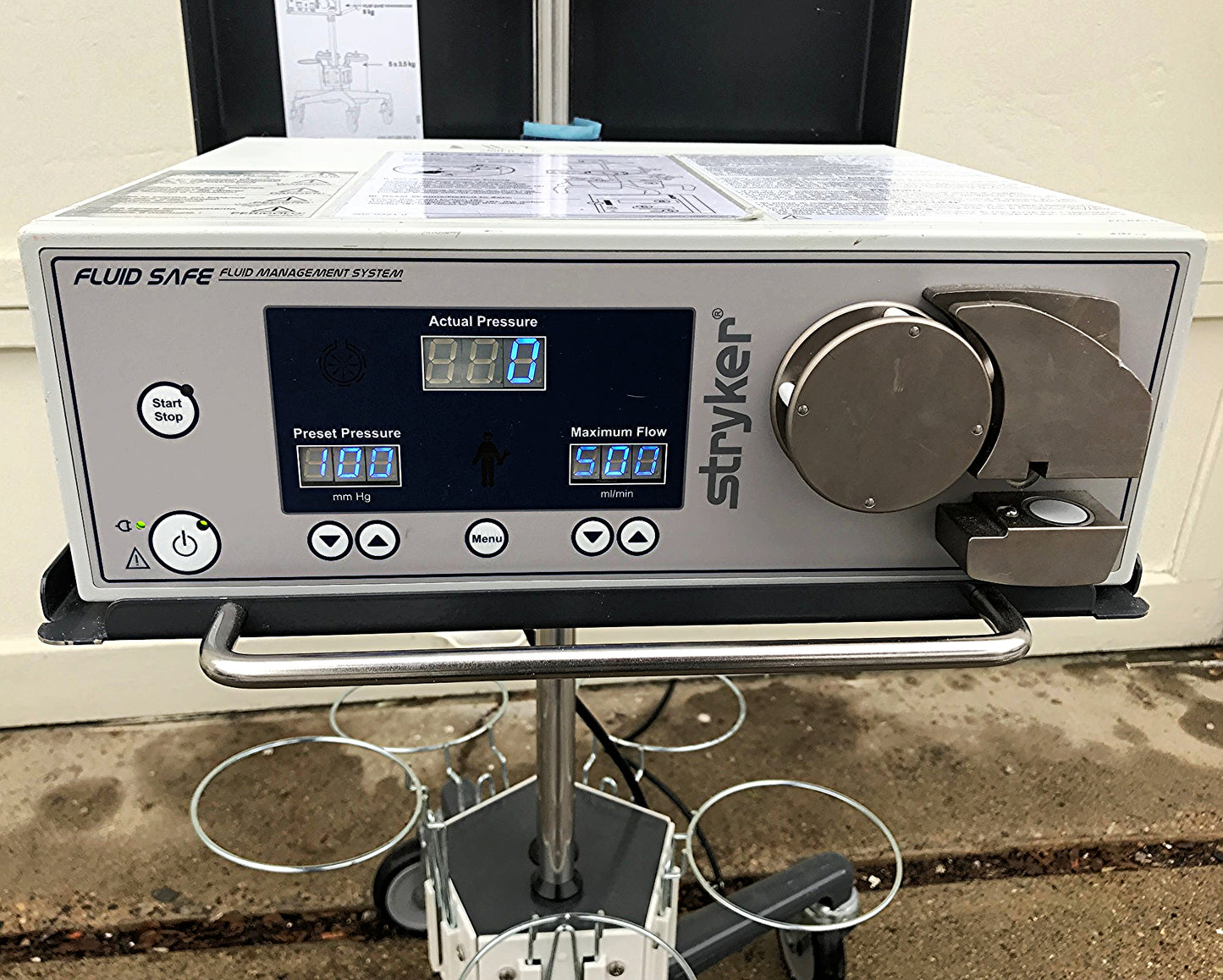 STRYKER 502-000-001/H111 FLUID SAFE MANAGEMENT PUMP SYSTEM 502000-002 WatchVIDEO