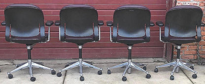 6 HERMAN MILLER EQUA FAUX LEATHER SWIVEL OFFICE ARMCHAIR CONTEMPORARY MODERN