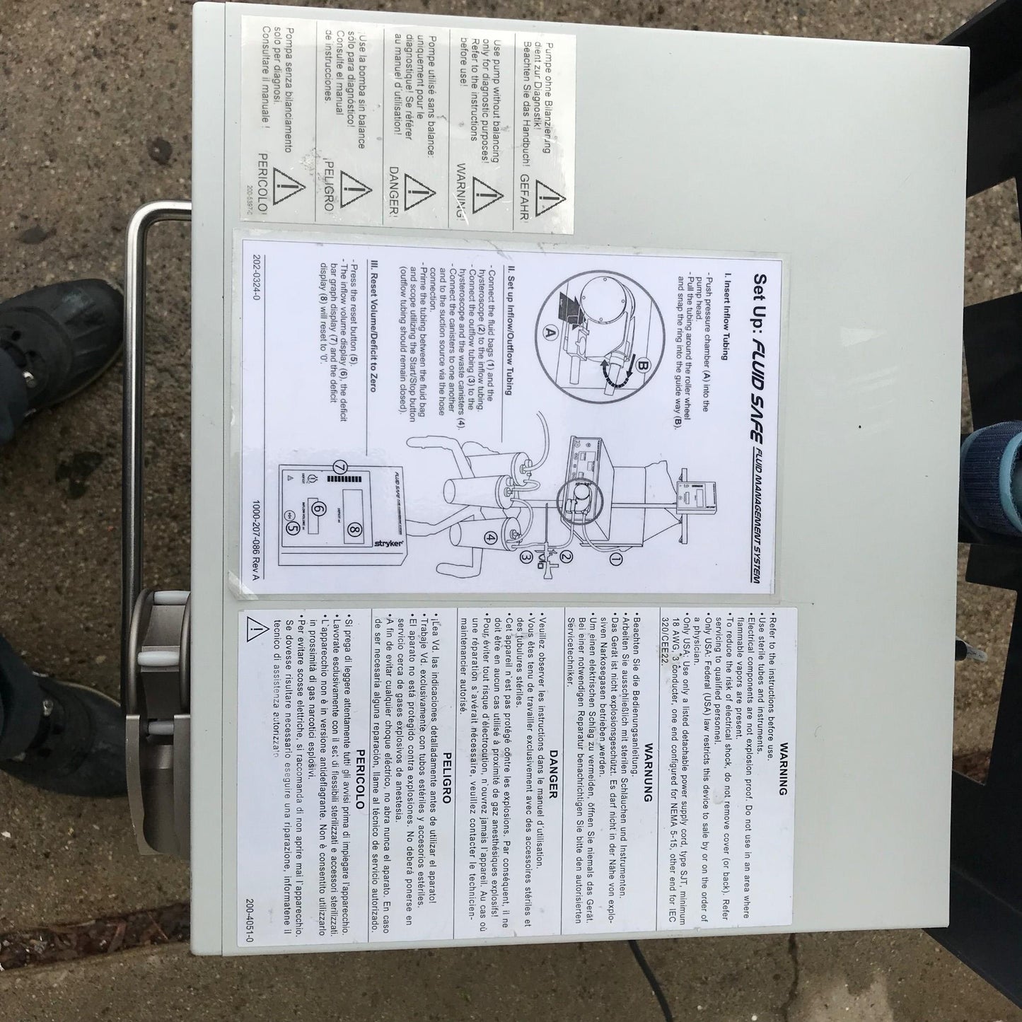 STRYKER 502-000-001/H111 FLUID SAFE MANAGEMENT PUMP SYSTEM 502000-002 WatchVIDEO