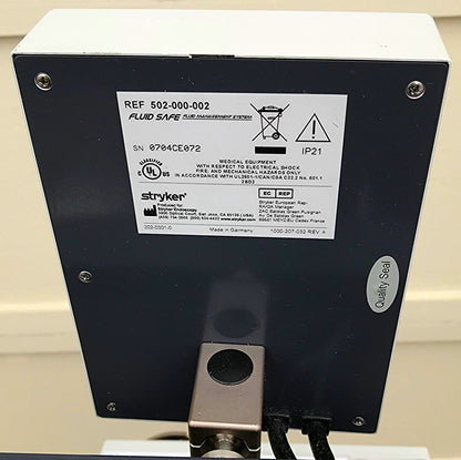 STRYKER 502-000-001/H111 FLUID SAFE MANAGEMENT PUMP SYSTEM 502000-002 WatchVIDEO