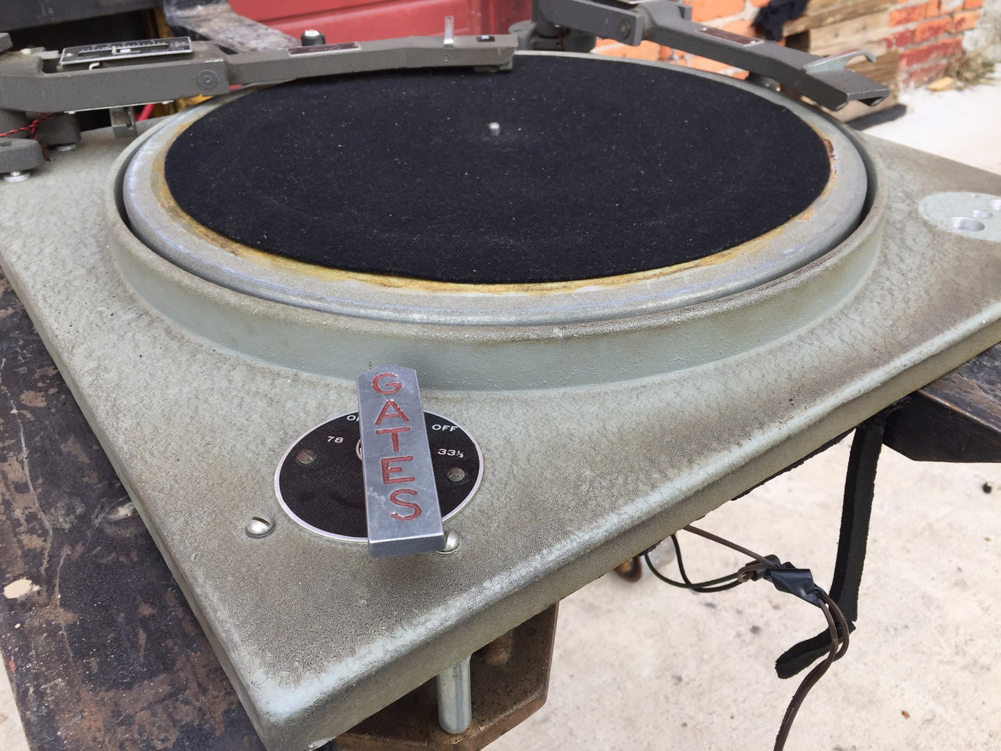 VINTAGE GATES TURNTABLE GRAY RESEARCH 106-SP TONEARM TRANSCRIPTION FREESHIPPING