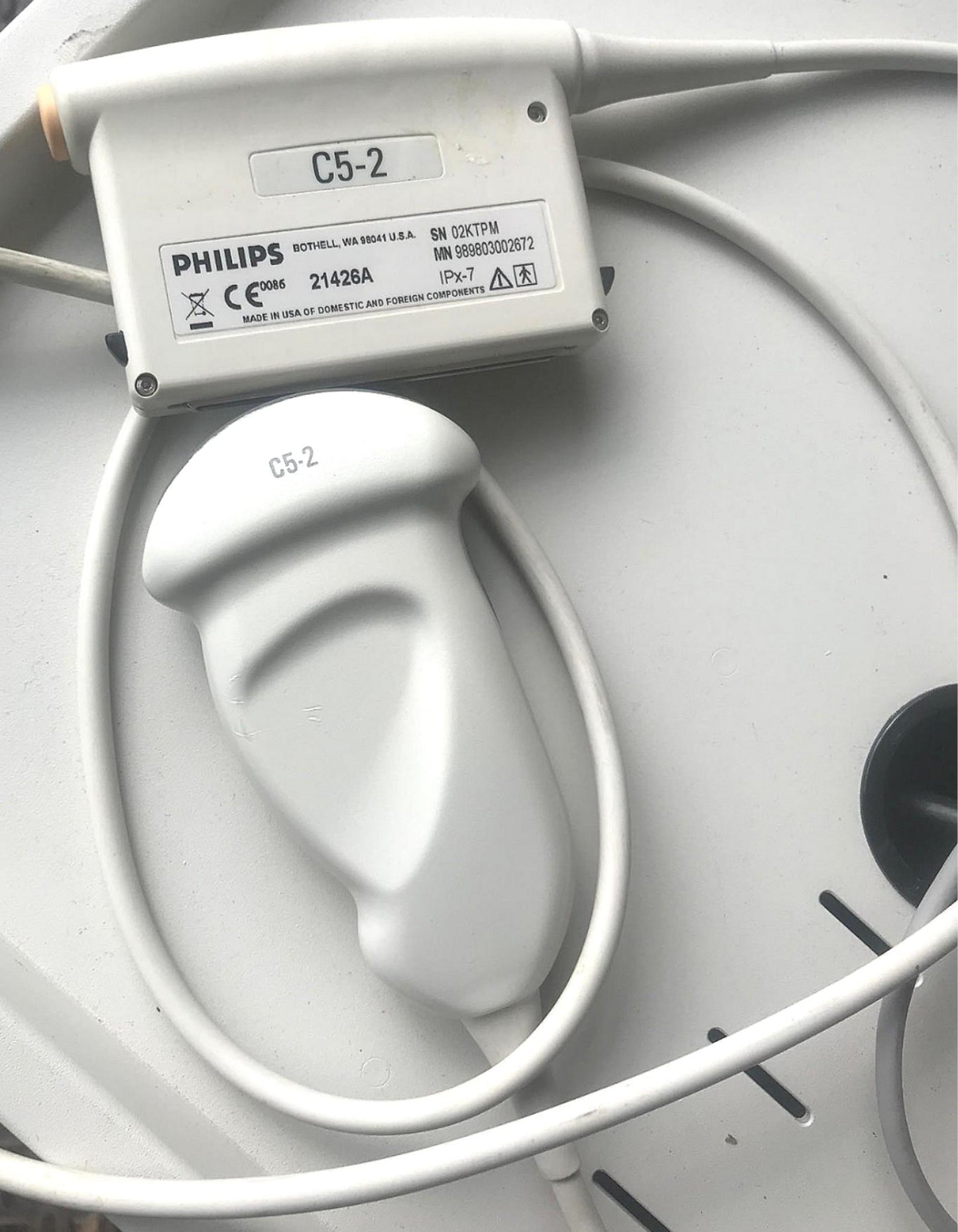 PHILIPS ENVISOR ULTRASOUND C5-2 PROBE & MANUAL FREE SHIP