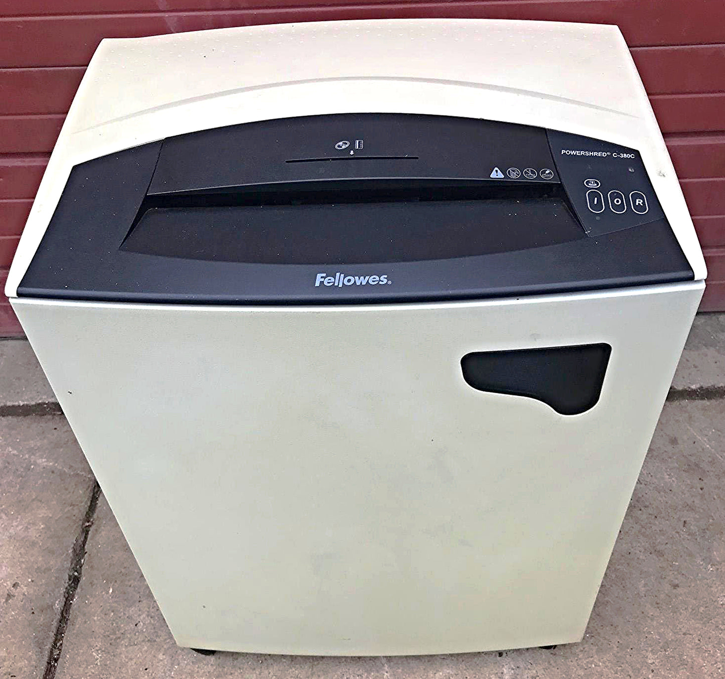 FELLOWES C-380C HIGH SPEED 2HP CROSSCUT INDUSTRIAL PAPER SHREDDER WATCH VIDEO