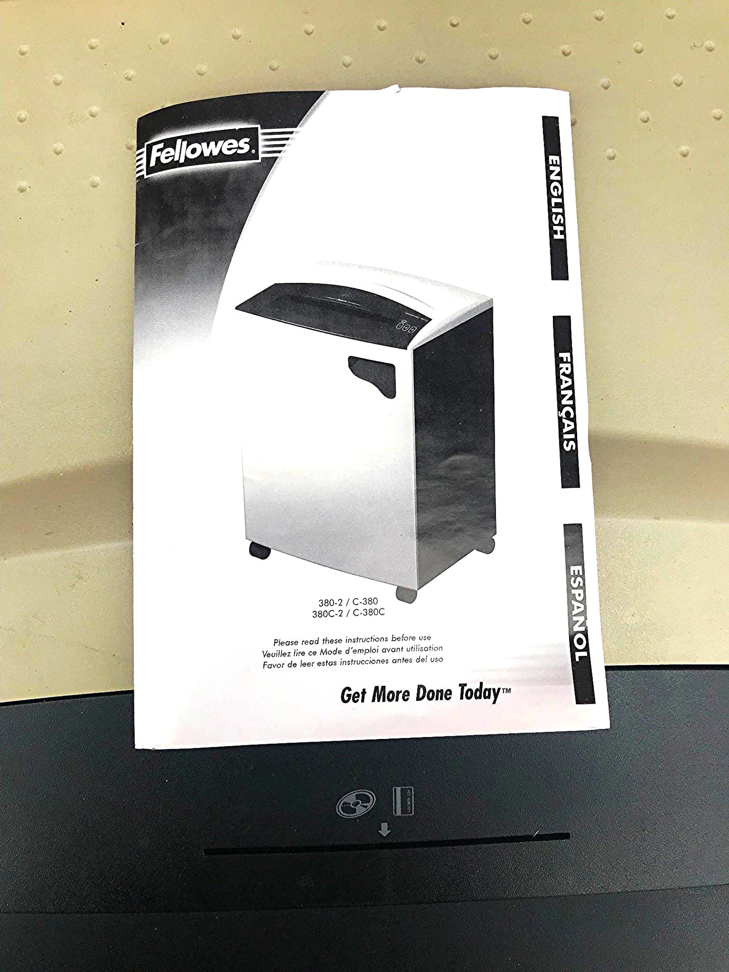 FELLOWES C-380C HIGH SPEED 2HP CROSSCUT INDUSTRIAL PAPER SHREDDER WATCH VIDEO