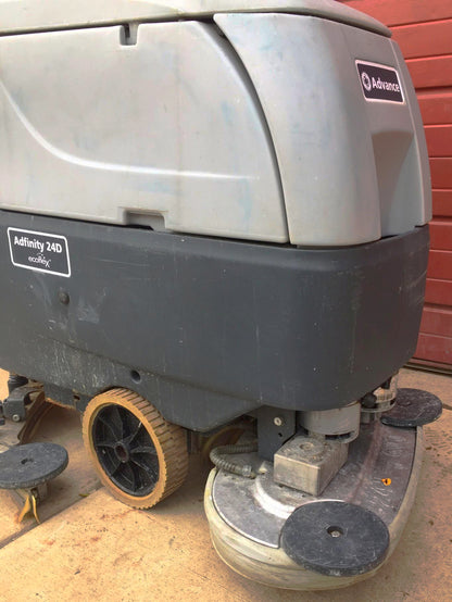 NILFISK ADVANCE ADFINITY 24D ECOFLEX WALK BEHIND FLOOR SCRUBER WATCHVIDEOFREESHI