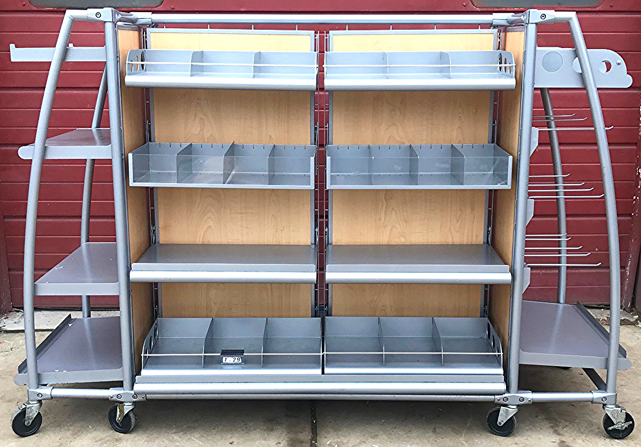 ARAMARK MERCHANDISER STORE DELI RETAIL RACK CART DISPLAY STAND SHOWCASE WatchVID