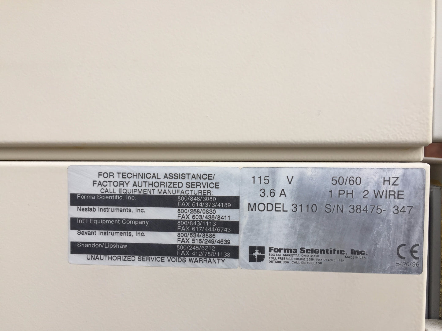 FORMA SCIENTIFIC 3110 CO2 DOUBLE INCUBATOR with WHEEL CART WATCH VIDEO FREE SHIP