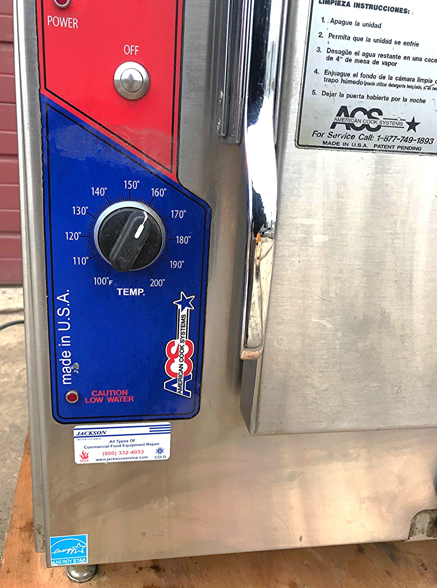 ACS STRAIGHT STEAM SG-6 NATURAL GAS CONVECTION BOILERLESS STEAMER FREE SHIPPING