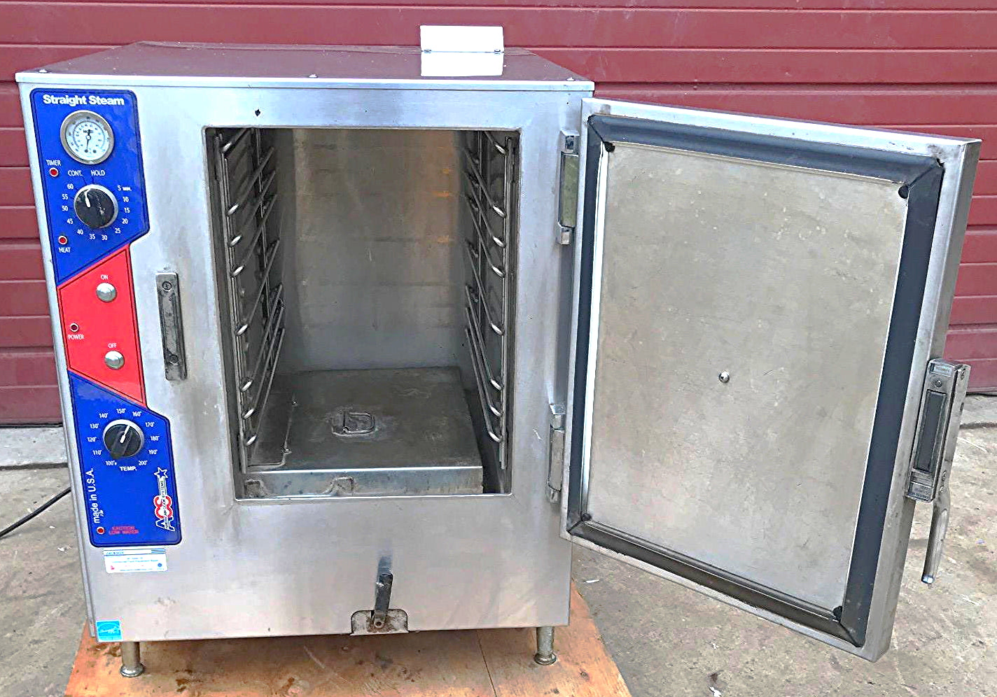 ACS STRAIGHT STEAM SG-6 NATURAL GAS CONVECTION BOILERLESS STEAMER FREE SHIPPING