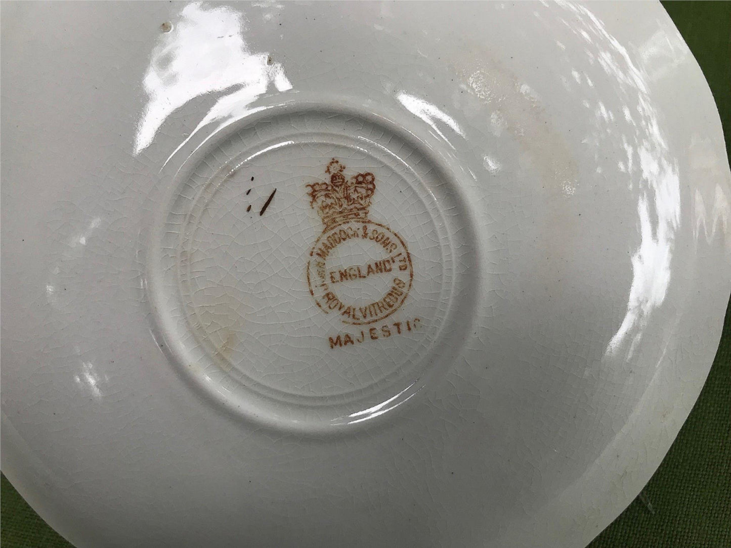 MAJESTIC MADDOCK & SONS 91 PIECE MULTICOLORED GOLDTRIM ENGLISH CHINA SET PERFECT