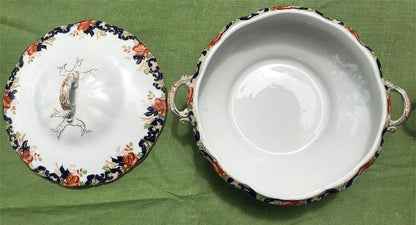 MAJESTIC MADDOCK & SONS 91 PIECE MULTICOLORED GOLDTRIM ENGLISH CHINA SET PERFECT