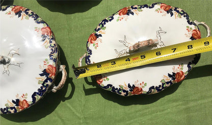 MAJESTIC MADDOCK & SONS 91 PIECE MULTICOLORED GOLDTRIM ENGLISH CHINA SET PERFECT