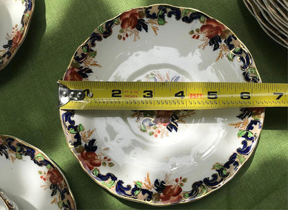 MAJESTIC MADDOCK & SONS 91 PIECE MULTICOLORED GOLDTRIM ENGLISH CHINA SET PERFECT