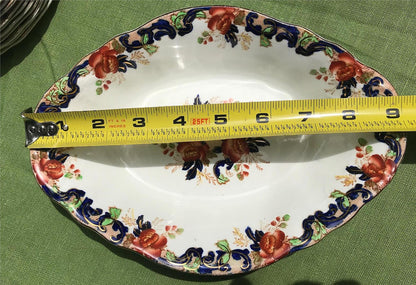 MAJESTIC MADDOCK & SONS 91 PIECE MULTICOLORED GOLDTRIM ENGLISH CHINA SET PERFECT