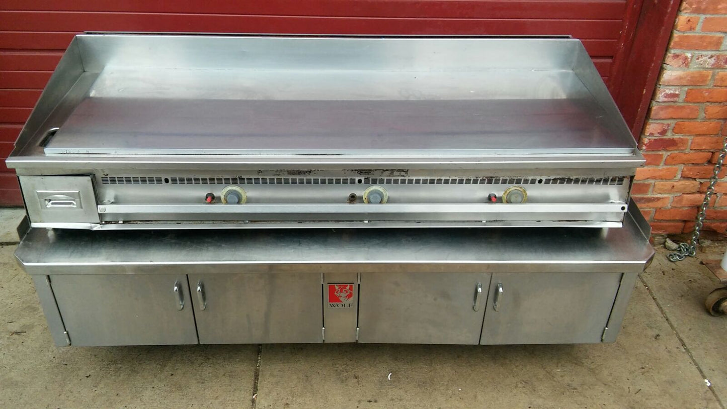 KEATING MIRACLEAN 72BL-G GAS GRILL GRIDDLE 72 x 30 & STAND WOLF CABINET FREESHIP