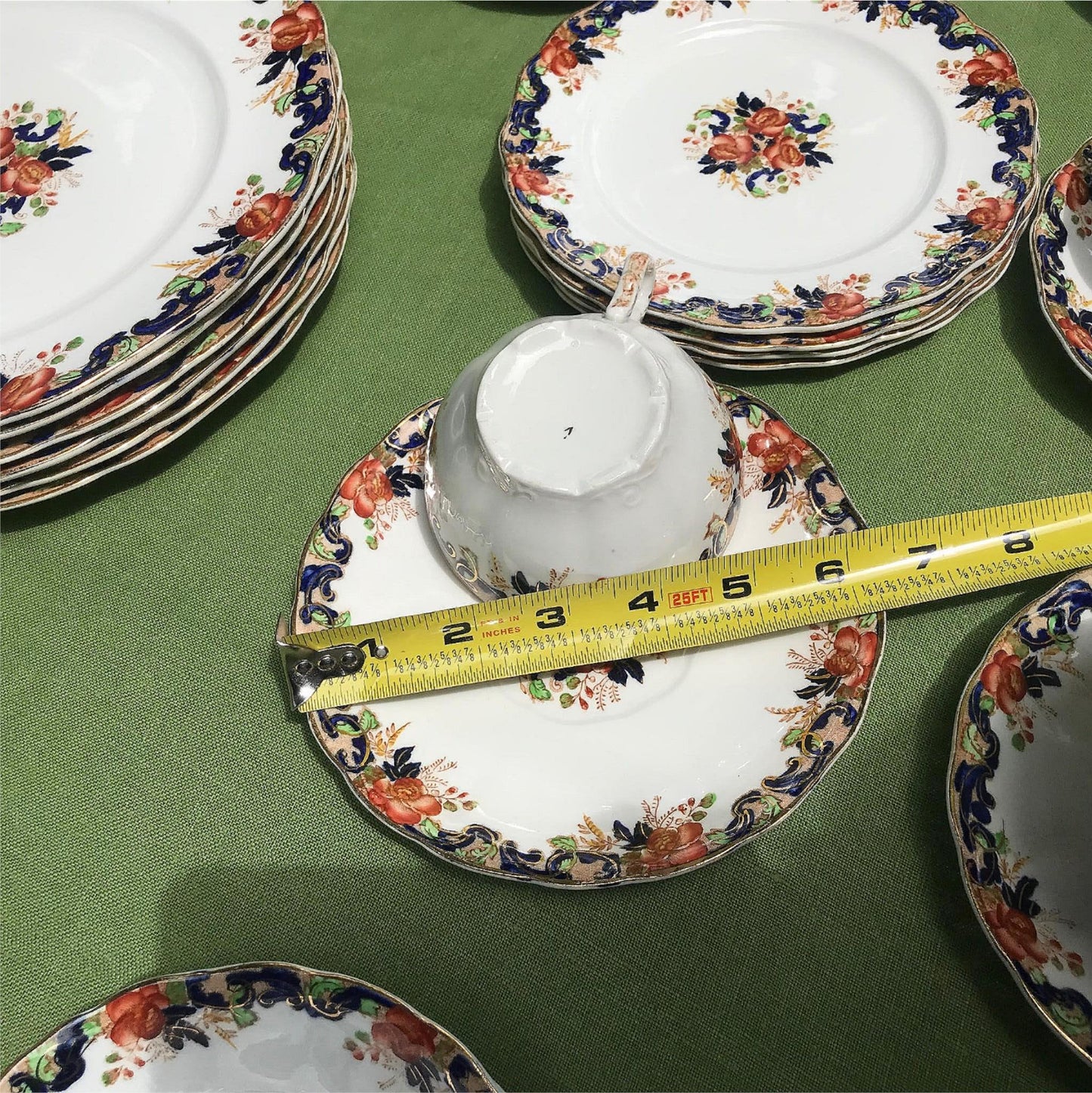 MAJESTIC MADDOCK & SONS 91 PIECE MULTICOLORED GOLDTRIM ENGLISH CHINA SET PERFECT