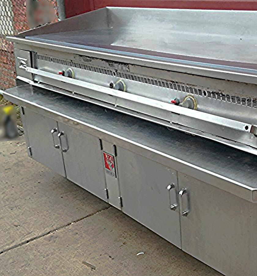 KEATING MIRACLEAN 72BL-G GAS GRILL GRIDDLE 72 x 30 & STAND WOLF CABINET FREESHIP