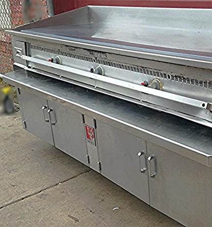 KEATING MIRACLEAN 72BL-G GAS GRILL GRIDDLE 72 x 30 & STAND WOLF CABINET FREESHIP