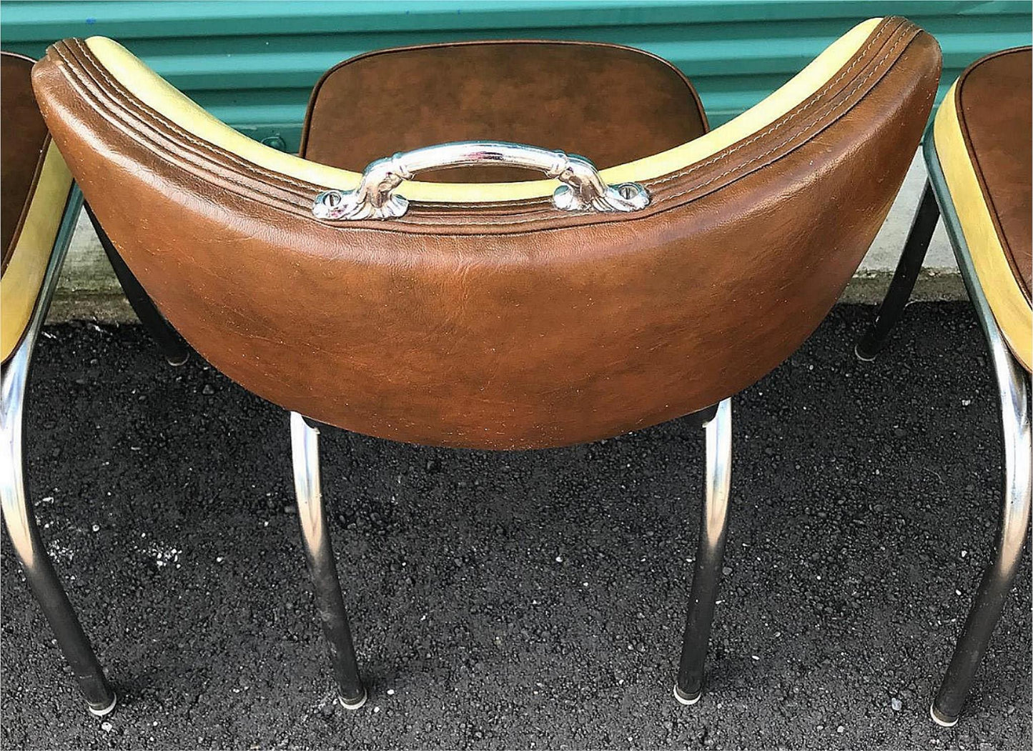 RARE DESIGN SET OF 4 VINTAGE KITCHEN CHAIRS by METAL MASTERS of DETROIT FREESHIP