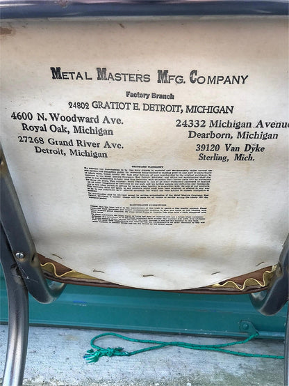 RARE DESIGN SET OF 4 VINTAGE KITCHEN CHAIRS by METAL MASTERS of DETROIT FREESHIP