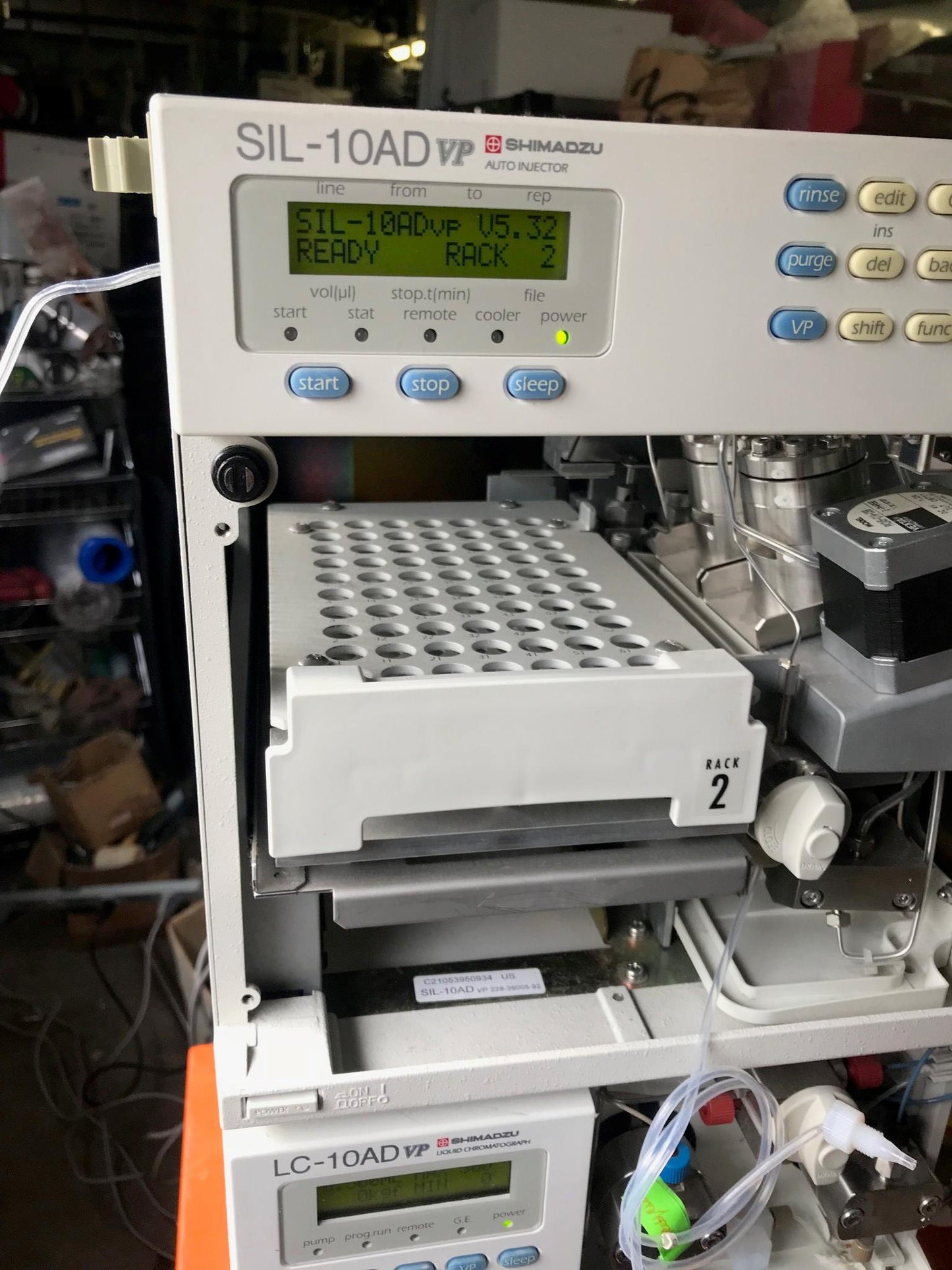 SHIMATZU DGU-14A SIL-10AD vp LC-10AD VP  LAB HPLC GAS CHROMATOGRAPH WATCH VIDEO