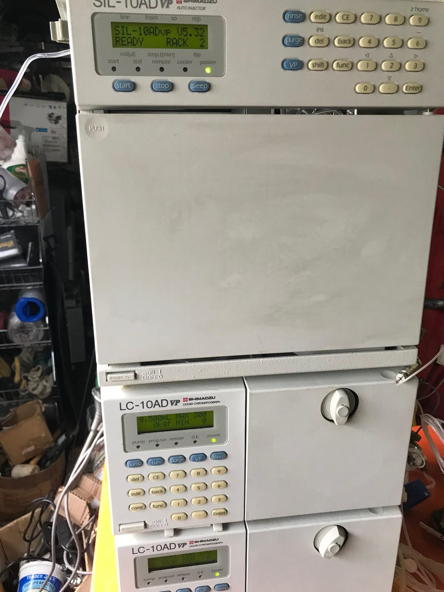 SHIMATZU DGU-14A SIL-10AD vp LC-10AD VP  LAB HPLC GAS CHROMATOGRAPH WATCH VIDEO