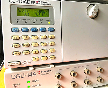 SHIMATZU DGU-14A SIL-10AD vp LC-10AD VP  LAB HPLC GAS CHROMATOGRAPH WATCH VIDEO