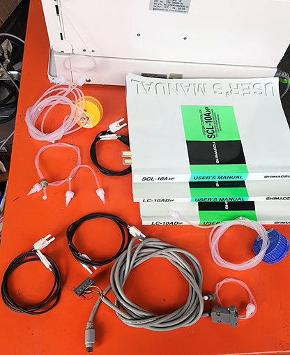 SHIMATZU DGU-14A SIL-10AD vp LC-10AD VP  LAB HPLC GAS CHROMATOGRAPH WATCH VIDEO