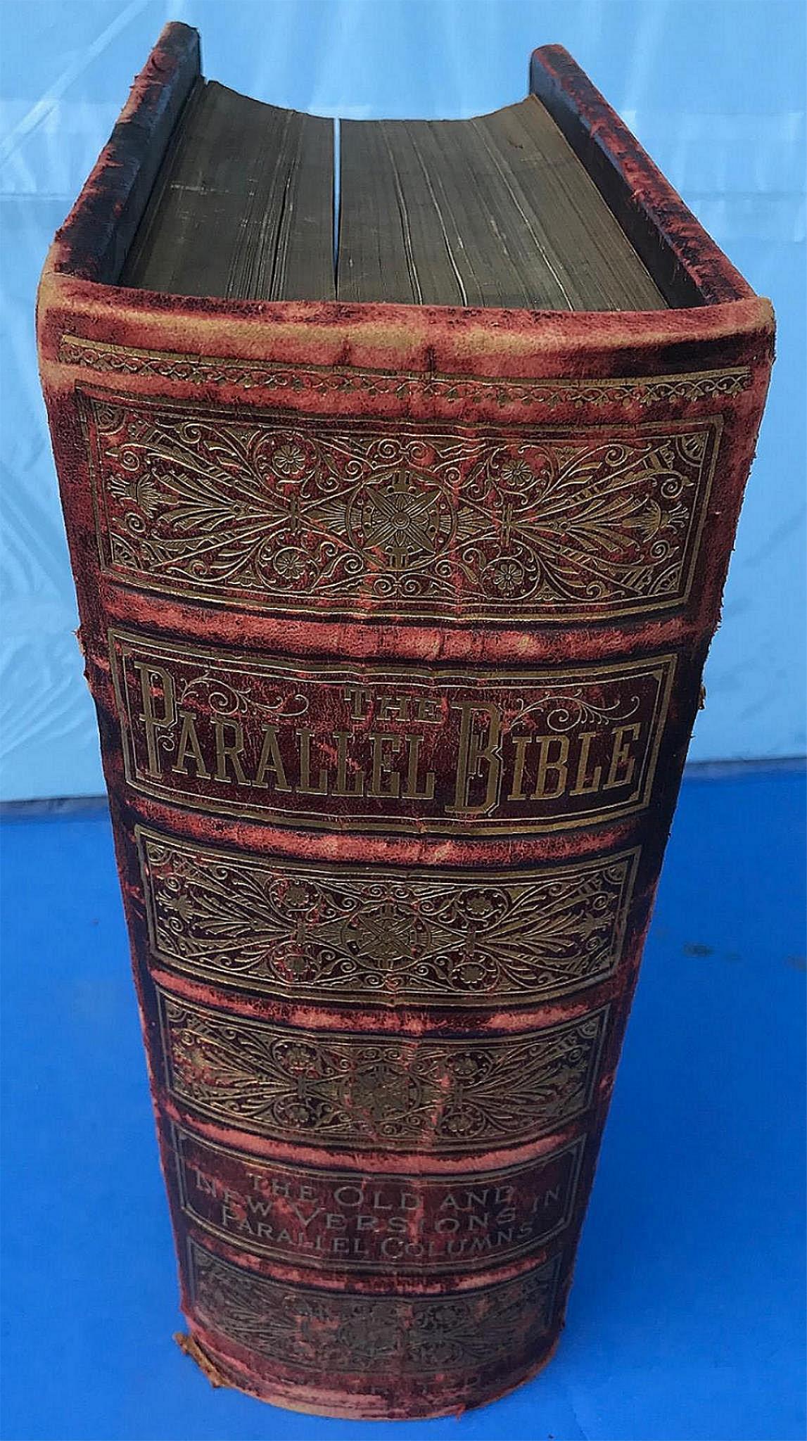 EXCELLENT COND 1889 PICTORIAL FAMILY BIBLE ORIGINAL RECEIPT ILLUSTRATED FREESHIP