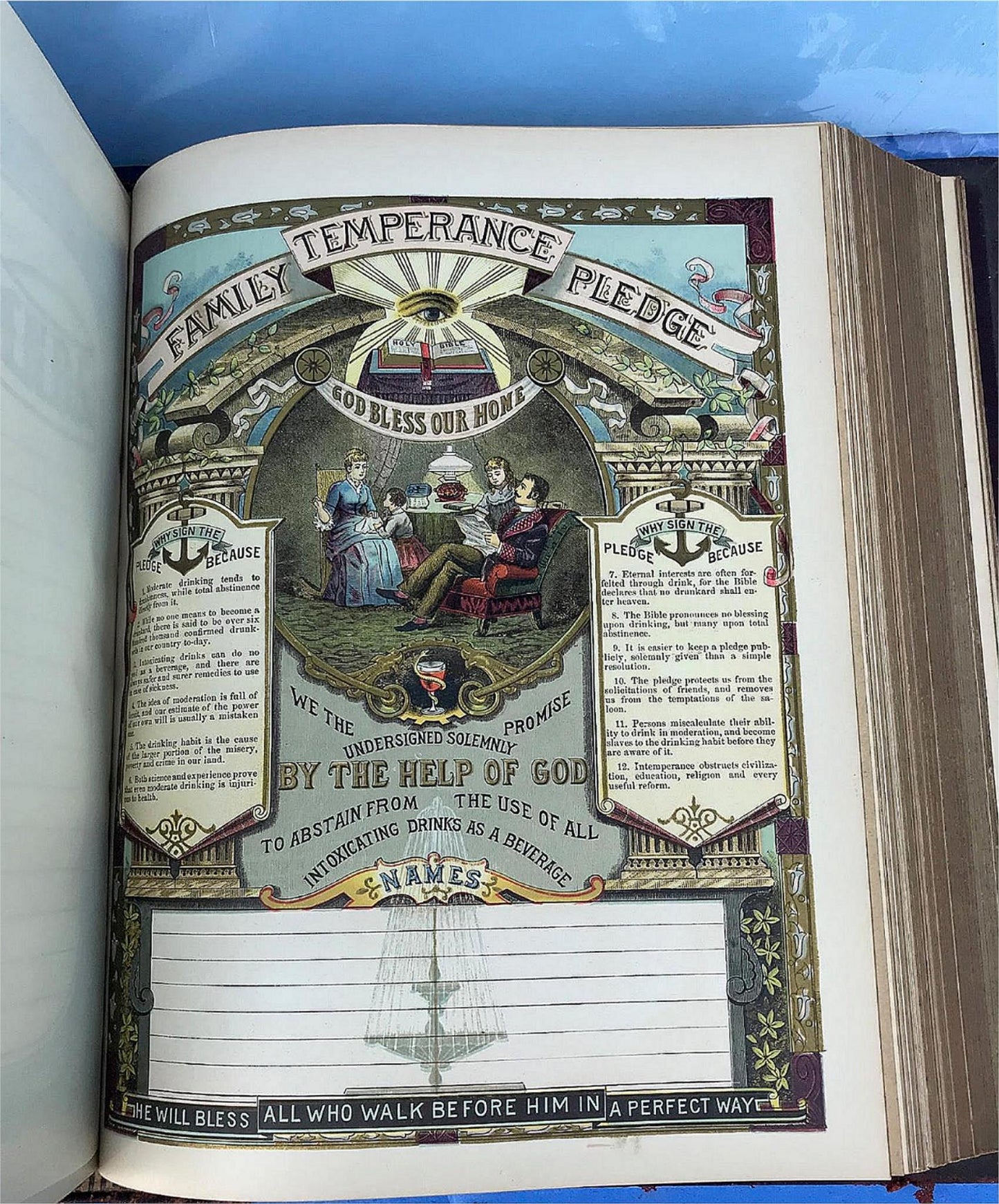 EXCELLENT COND 1889 PICTORIAL FAMILY BIBLE ORIGINAL RECEIPT ILLUSTRATED FREESHIP