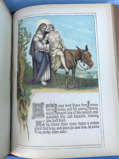 EXCELLENT COND 1889 PICTORIAL FAMILY BIBLE ORIGINAL RECEIPT ILLUSTRATED FREESHIP