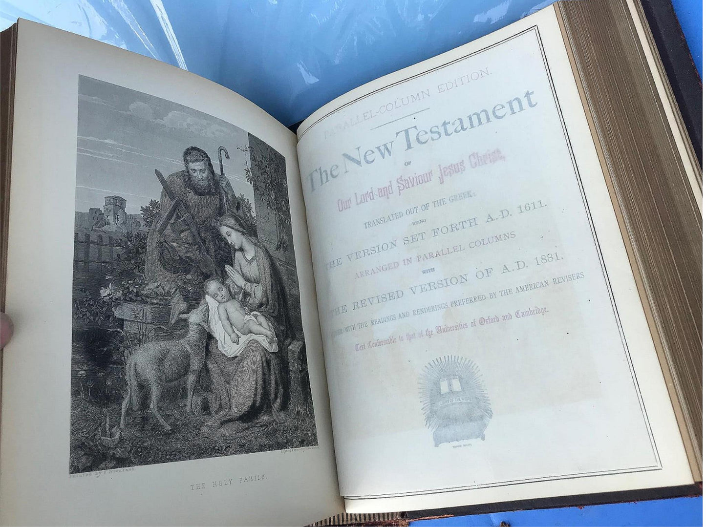 EXCELLENT COND 1889 PICTORIAL FAMILY BIBLE ORIGINAL RECEIPT ILLUSTRATED FREESHIP