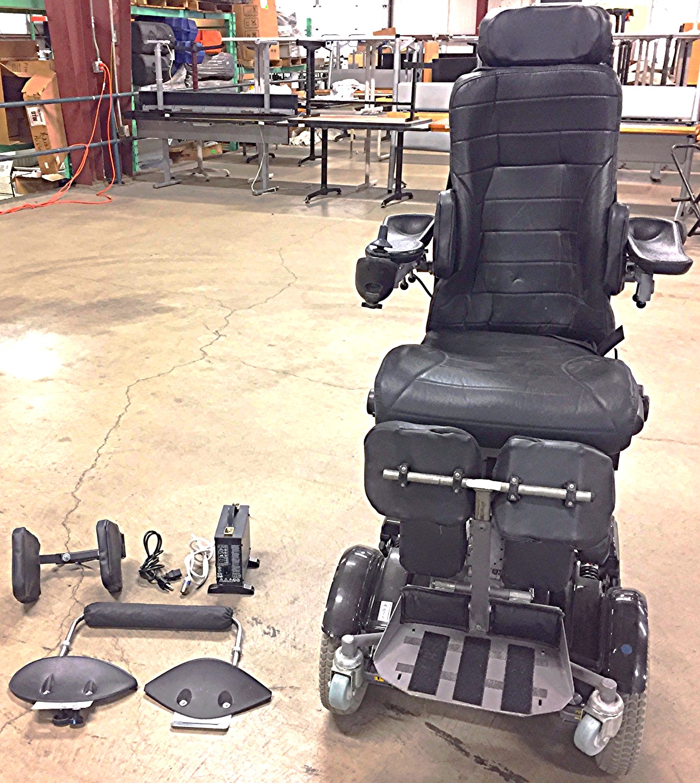 PERMOBIL C500 270lb 7.5MPH POWER WHEELCHAIR ELEVATE TILT RECLINE LEGS WATCHVIDEO