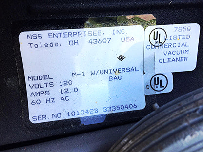 NSS M-1 PIG PORTABLE COMMERCIAL HEAVY DUTY VACUUM CLEANER WATCH VIDEO FREE SHIP