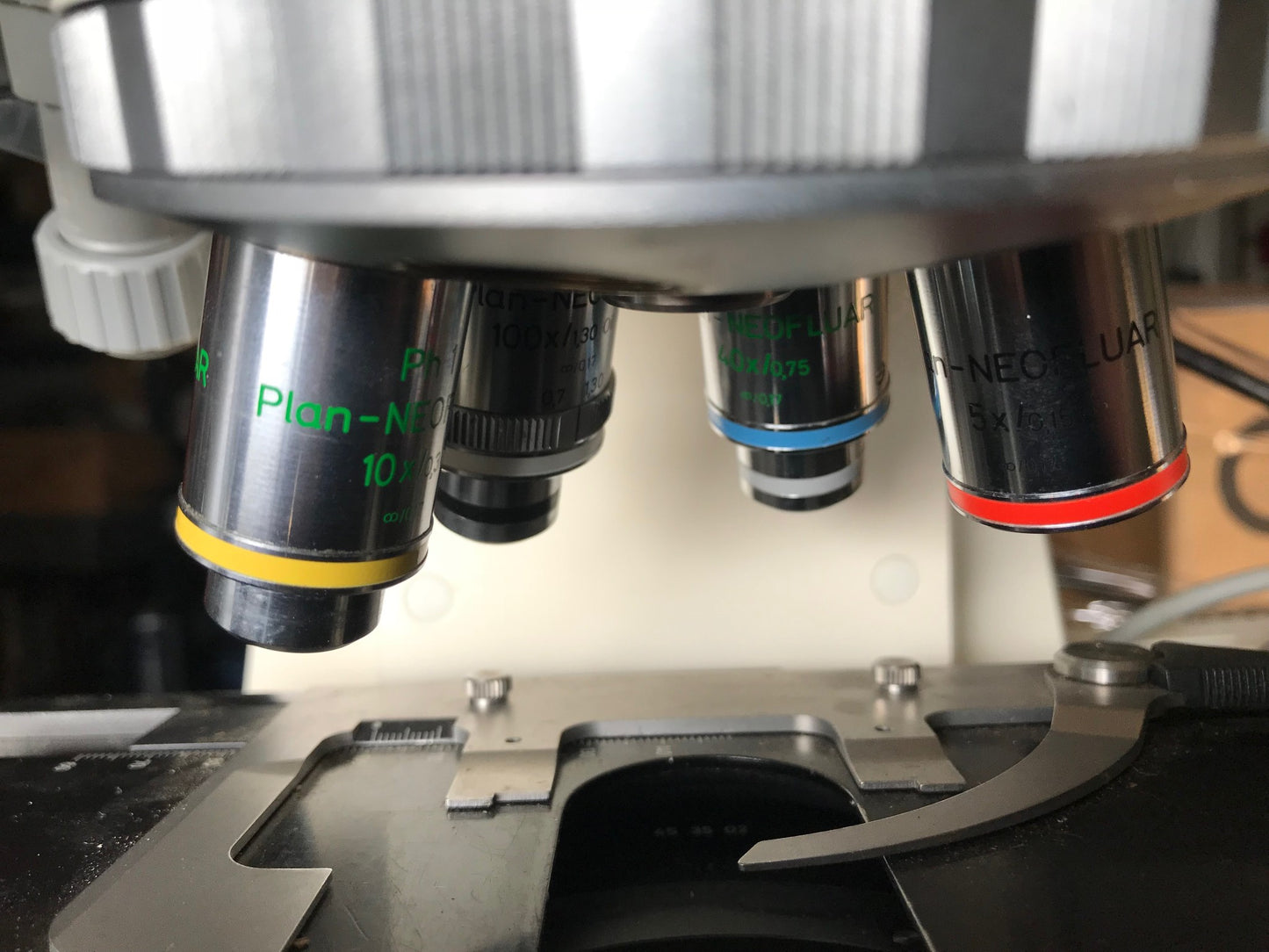 ZEISS AXIOPHOT FLUORESCENCE POLARIZED FILTER MICROSCOPE PULNIX TM-745 CAMERA