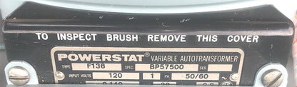 POWERSTAT F136 20 AMPS 0-120 or 0-140 VOLTs VARIABLE AUTOTRANSFORMER FREE SHIP