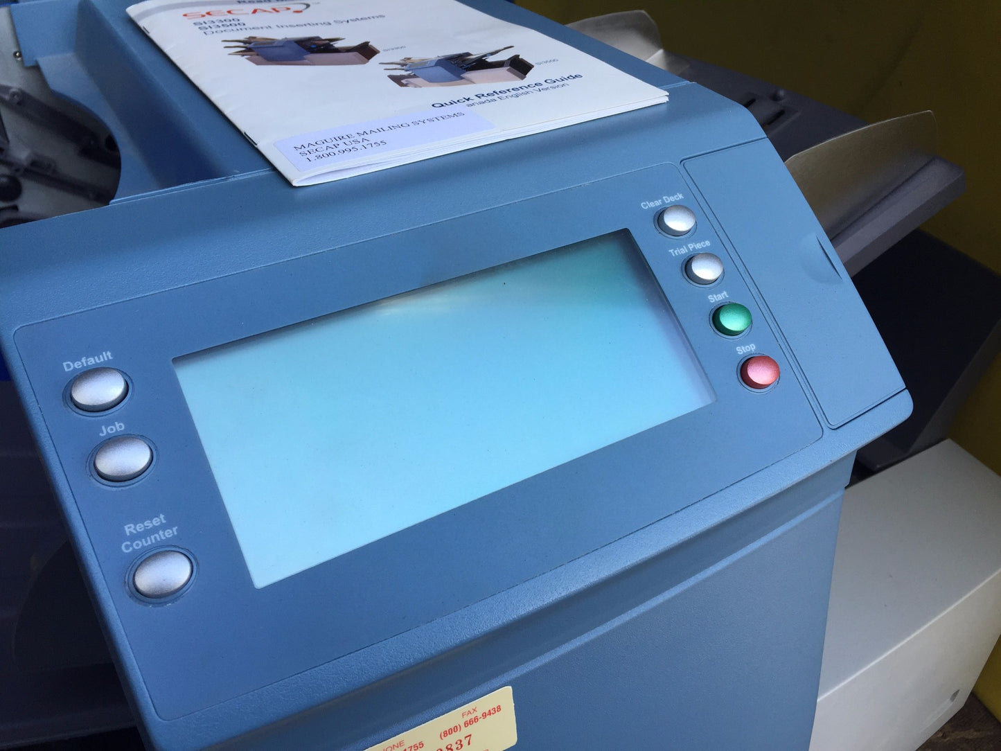 PITNEY BOWES SECAP SI3300 OFFICE RIGHT Document Inserting Auto System FREESHIP