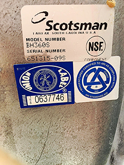 SCOTSMAN 480lbsDay MODEL CME456AS-1C AIR COOLED ICE MACHINE BH360S BIN FREESHIP