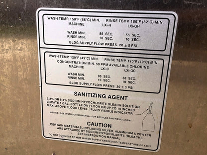 HOBART LXIC COMMERCIAL AUTOMATIC UNDERCOUNTER DISHWASHER WASHING PERFECTFREESHIP