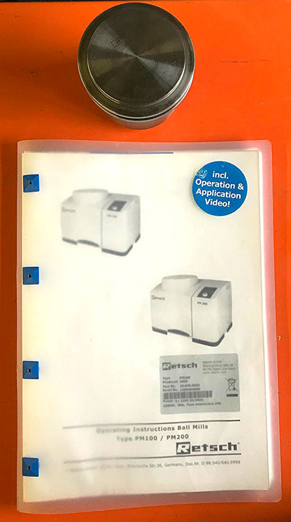 RETSCH PM 200 DOUBLE GRINDER PLANETARY TWO STATION BALL MILL WATCHVIDEO FREESHIP