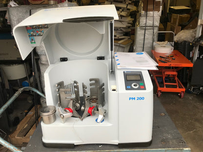 RETSCH PM 200 DOUBLE GRINDER PLANETARY TWO STATION BALL MILL WATCHVIDEO FREESHIP