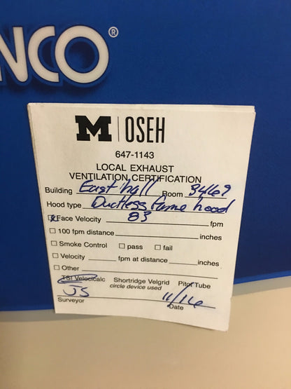 LABCONCO UNI-VENT IMPACT HOOD with Filtermate Portable Exhauster VIDEO FREESHIP