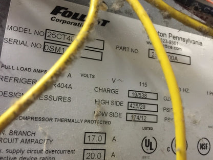 FOLLETT SYMPHONY MODEL 25CT400A NUGGET ICE AND WATER DISPENSER for parts