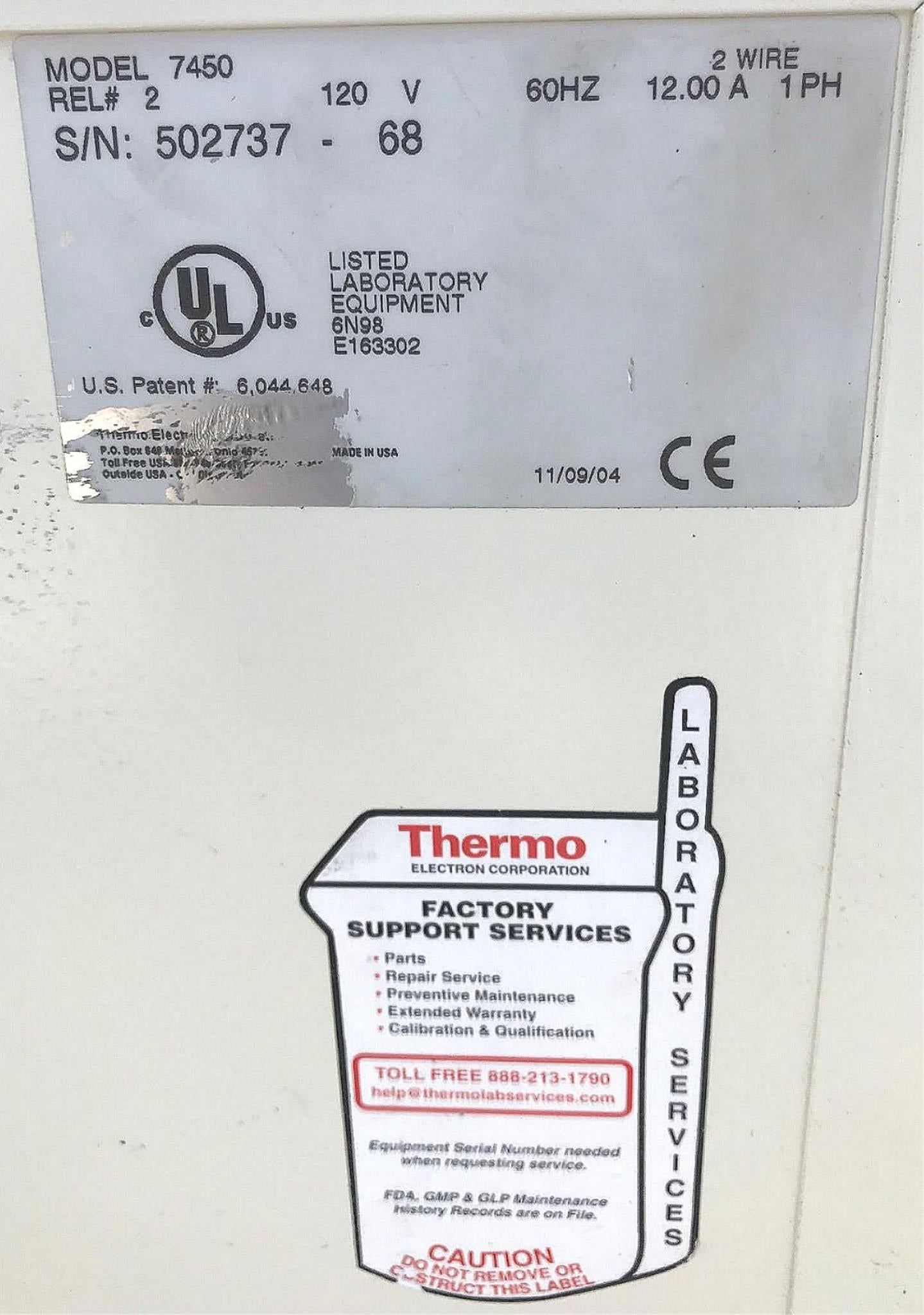 THERMO SCIENTIFIC 7450 CONTROLLED RATE 50° to -180°C DEEP FREEZER 90DAY WARRANTY