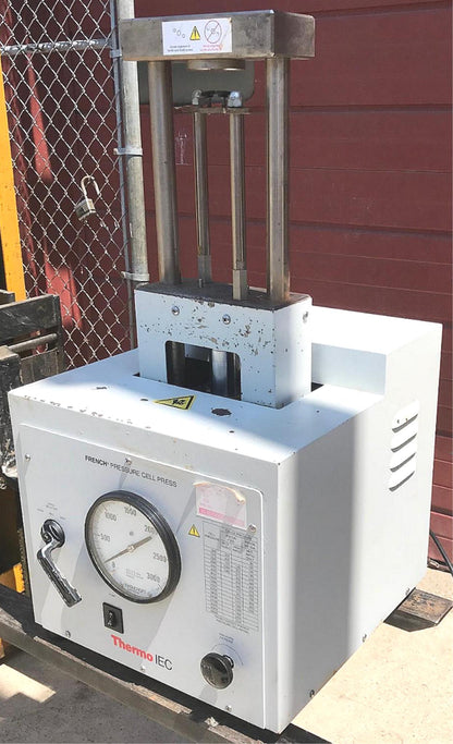 THERMO IEC FA-078A LABORATORY FRENCH PRESSURE CELL PRESS 3000psi WATCH VIDEO