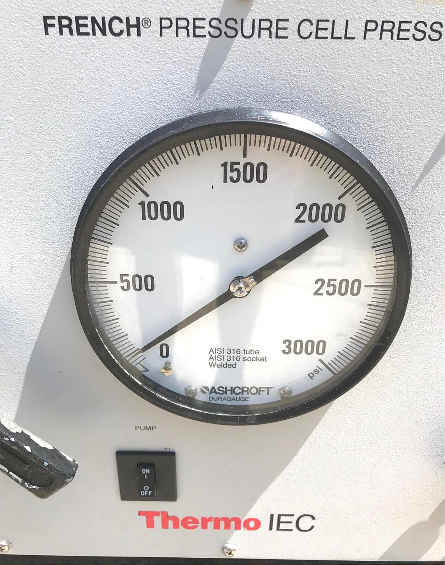 THERMO IEC FA-078A LABORATORY FRENCH PRESSURE CELL PRESS 3000psi WATCH VIDEO