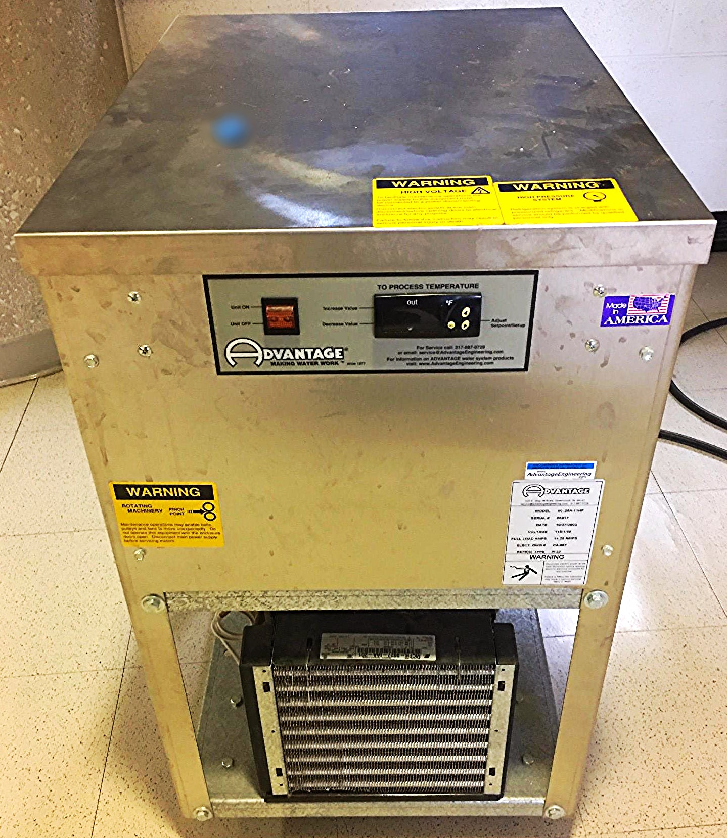 ADVANTAGE IK-.25A-AAHF EDM PORTABLE COOLING CHILLER CHILLING FREE SHIPPING