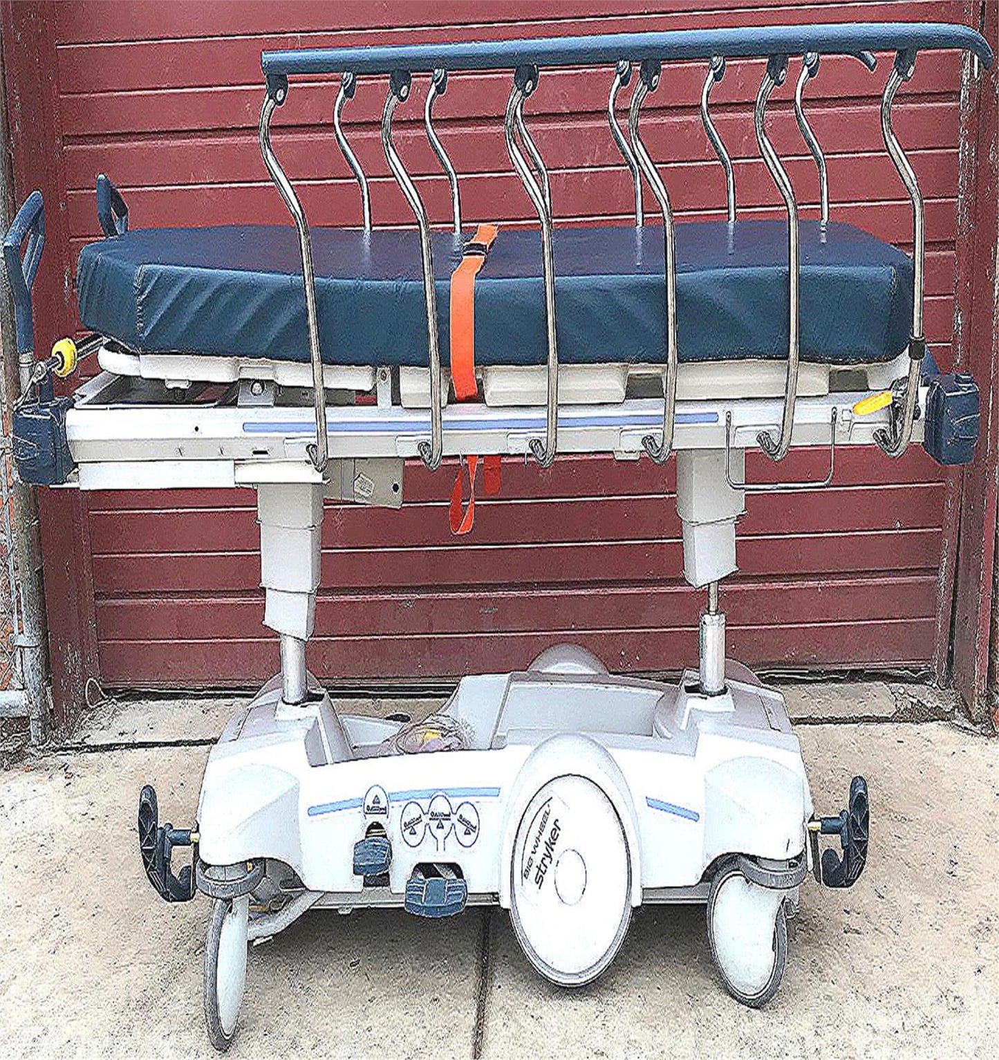 STRYKER 1015 BIG WHEEL & PAD HOSPITAL EMERGENCY GURNEY BED STRETCHER FREE SHIP