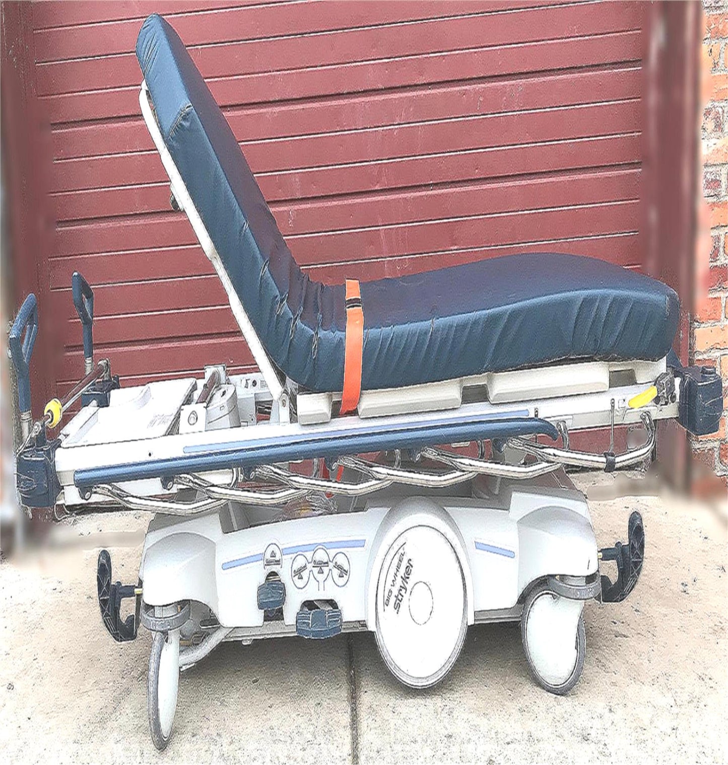 STRYKER 1015 BIG WHEEL & PAD HOSPITAL EMERGENCY GURNEY BED STRETCHER FREE SHIP