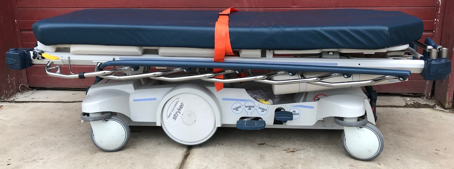 STRYKER 1015 BIG WHEEL & PAD HOSPITAL EMERGENCY GURNEY BED STRETCHER FREE SHIP